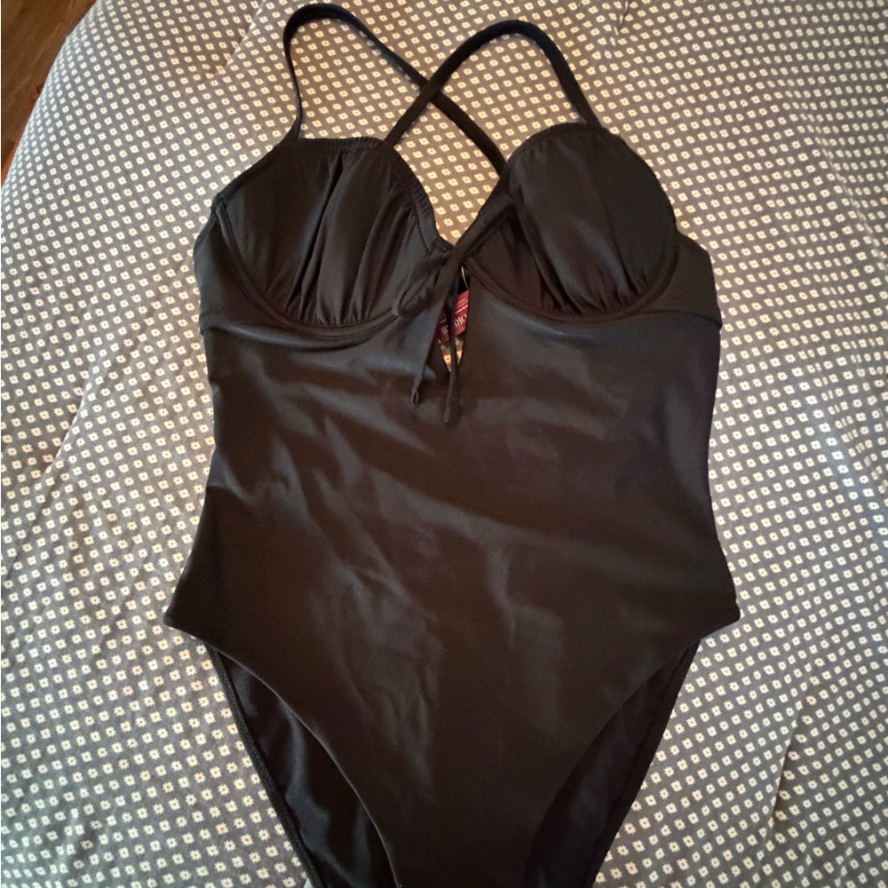 Adore Me Black One-Piece Swimsuit